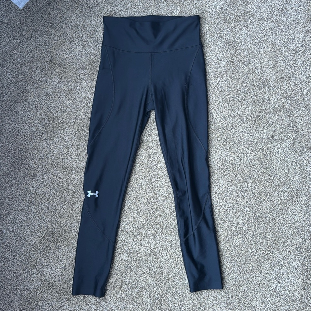 Black Under Armour Women's 7/8 Ankle Crop Compression Leggings S